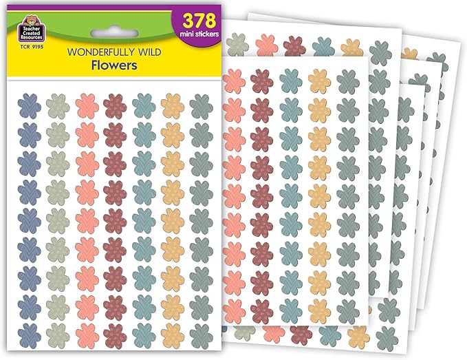 Teacher Created Resources Wonderfully Wild Flowers Mini Stickers