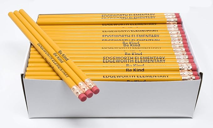 Pencil Guy Promotional Personalized Imprinted Round Pencils.-500 per box