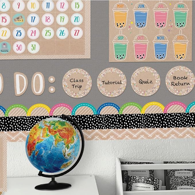CTP Krafty Pop Colorful Kraft Cards 6" Cut-Outs Classroom Accents (Creative Teaching Press 10885)