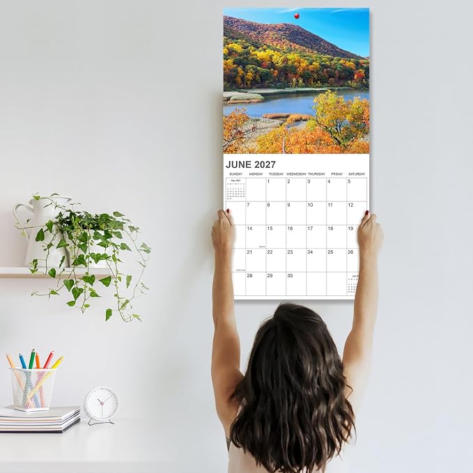 2026-2027 Calendar for Wall, Calendar 2026-2027 from June 2026 - December 2027, 12" x 24" Opened 19 Months Calendar, Full Page Months Thick & Sturdy Paper