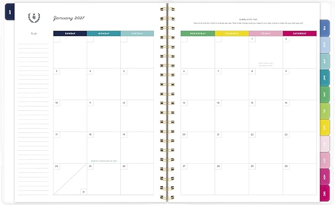 AT-A-GLANCE 2027 Planner, Simplified by Emily Ley, Weekly & Monthly, 8.5" x 11", Customizable, Camp Gingham (EL58-901-27)