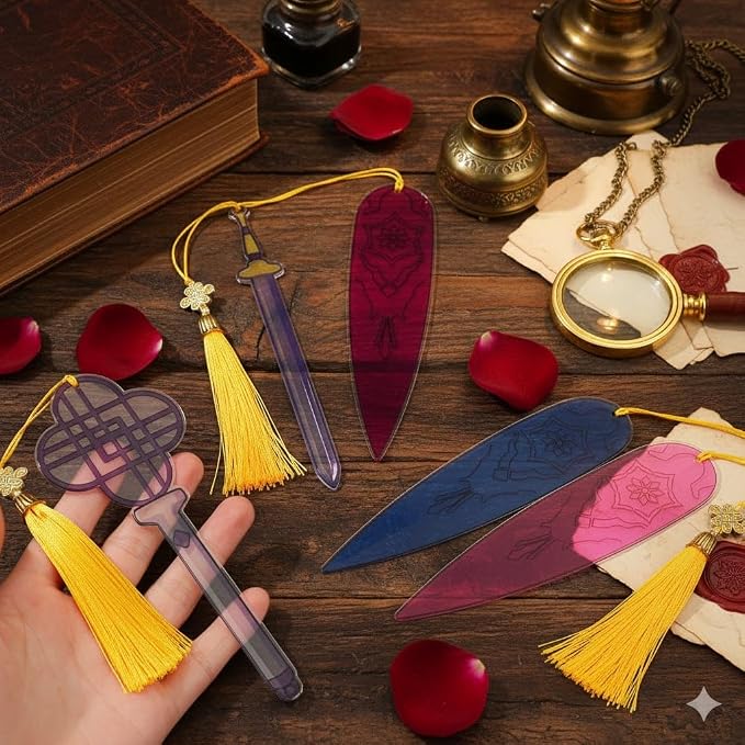 5PCS Supernatural K-Pop Group Bookmark,Demon Hunting Idol Bookmarks,Animated Fans Book Lover Read Accessories Gift (5pc Weapons)