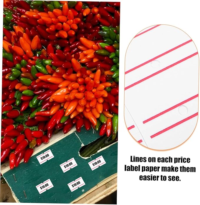 20rolls Self-Adhesive Price Label Paper Stickers for Retail Use - Tags and Firm Adhesion for Supermarkets and Commerce