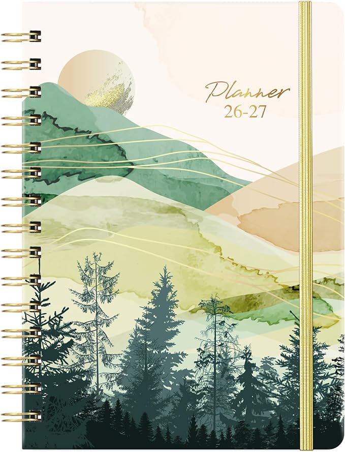 2026-2027 Planner - 2026-2027 Academic Planner Weekly and Monthly from JUL.2026 - JUN. 2027, 6.4" x 8.5", Academic Year Calendar 26-27 with Monthly Tabs, Sturdy Cover, Premium Paper, Strong Twin-wire, Back Pocket