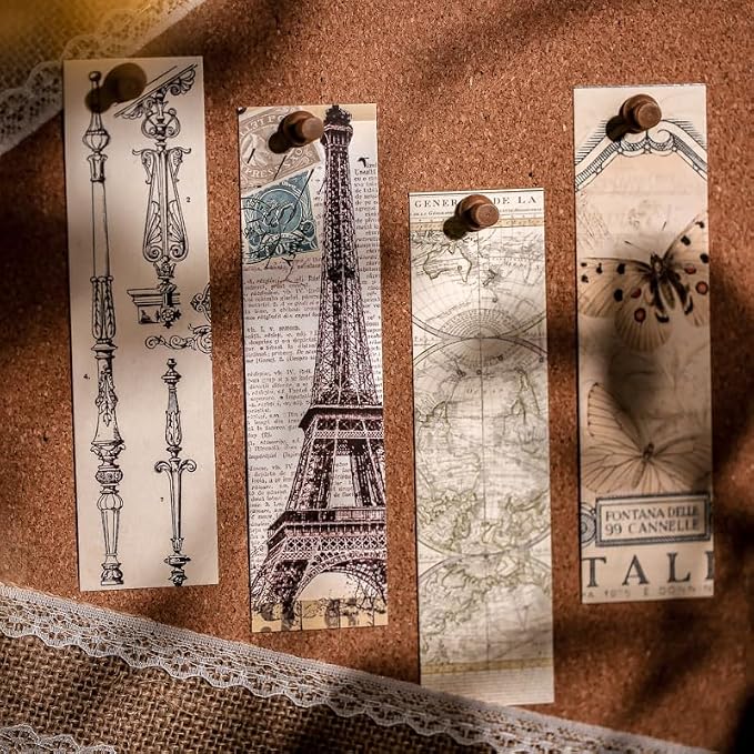 Generic 30PCS Vintage Aesthetic Bookmarks for Reading Women, Retro Natural Butterfly Flower Boxed Cardboard Paper Bookmarks Gifts for Book Lovers (B - 30 PCS)