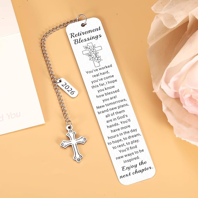 Christian Retirement Gift for Woman Man 2026, Retirement Blessings Bookmarks for Reading Woman Man Coworkers, Happy Retirement Devotional for Women Friends, Religious Happy Retired Going Away Gifts