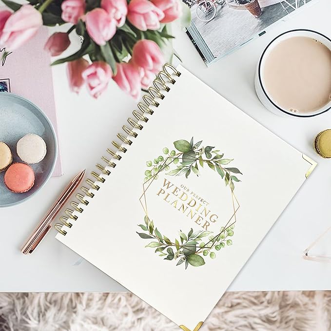 Wedding Planner Book and Organizer, Wedding Planner for Bride Gifts, Bridal Planning Binder, Engagement Gifts for Couples