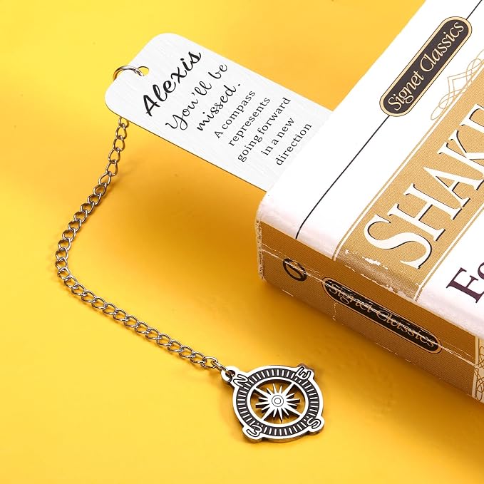 Custom Name, Personalized Bookmark for Women, Farewell Gifts for Coworkers Women Friends Her Nurse Boss Teacher Employee You Will Be Missed Retirement Gift Coworker Leaving New Job Gifts for Women