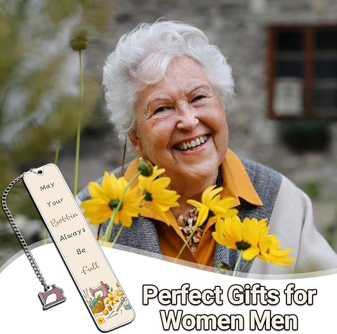 Bookmark Gifts for Quilters - Sewing Gifts for Sewing Lovers Women Mom Grandma Mothers Day Cool Gift for Quilters Tailors Designers Seamstress Mothers Day Quilting Gift for Sewings Enthusiasts Crafter