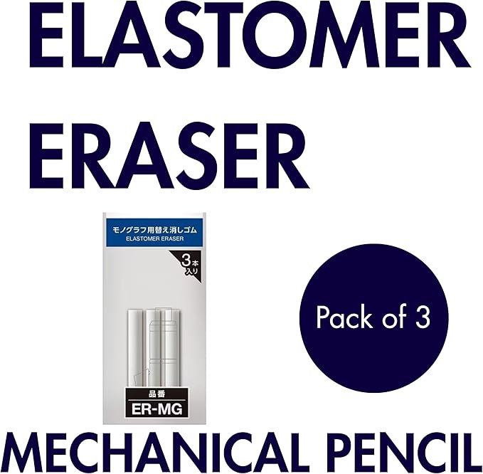 Tombow Mechanical Pencil 0.5mm, Navy & Gray with Eraser Refills | Japanese Stationery | Mechanical Pencil Pack | School Supplies | College Essentials | Office Supplies | Japan Import