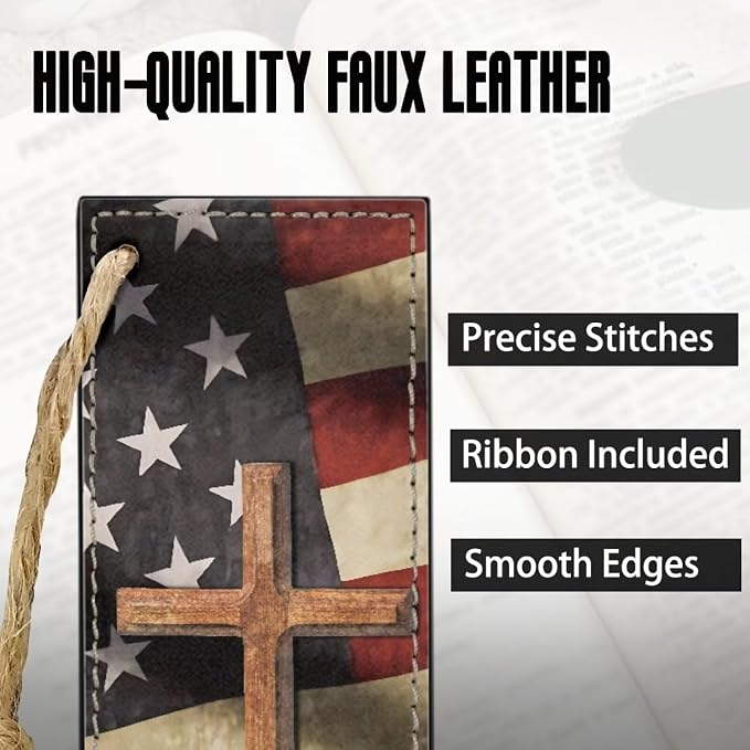 Bookmarks Accessories - American Flag Cross Bookmarks for Men, Boys & Adults for Book Lovers, Perfect for Birthday Present