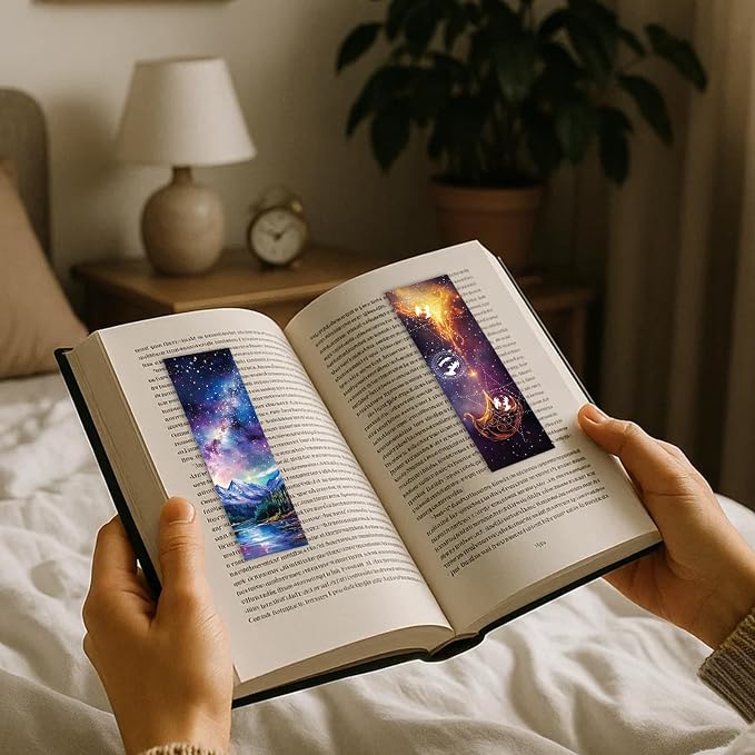 Fantasy Bulk Bookmark for Women - 96 Pcs Starry Sky Moon Space Personalized Paper Bookmark for Book Lovers, Cool Bulk Bookmarks for Adults Children Teachers Students Reading Gifts