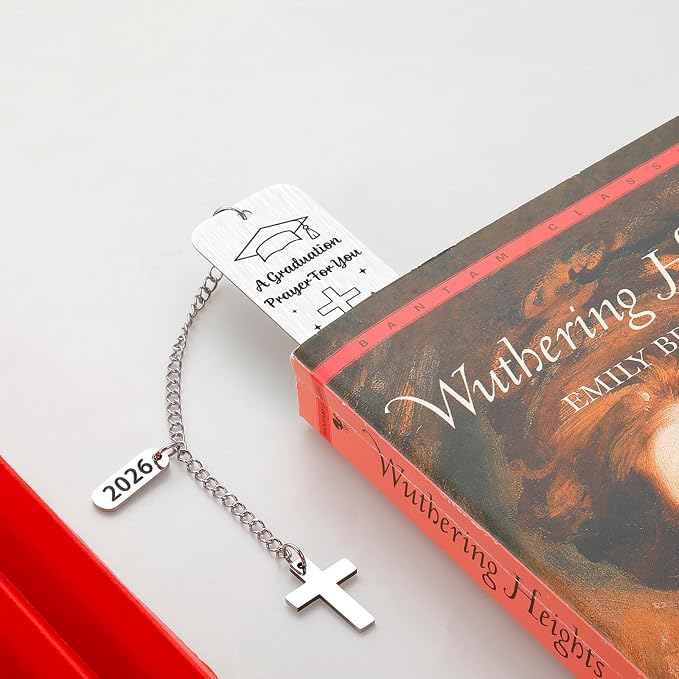 Christian Graduation Prayer Bookmark, Religious Graduation Gift for Him Her Women Men, Inspirational Bible Verse Bookmarks with Blessing, Class of 2026 Gifts for Senior High School College Graduates