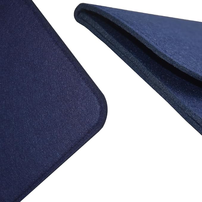A4 Document Holder Felt File Folder Paper Portfolio Case Letter Envelope Folders with String Tie Closure (2, Blue&Bicolor)