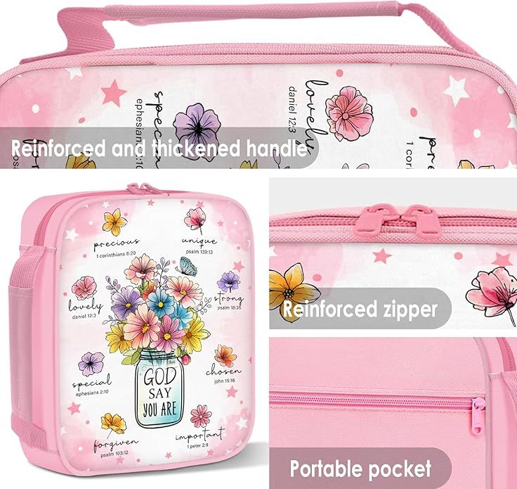 Bible Cover for Women, Bible Holder, Bible Cover With Handles, Bible Carrying Case, Bible Bags With Zipper and Pockets