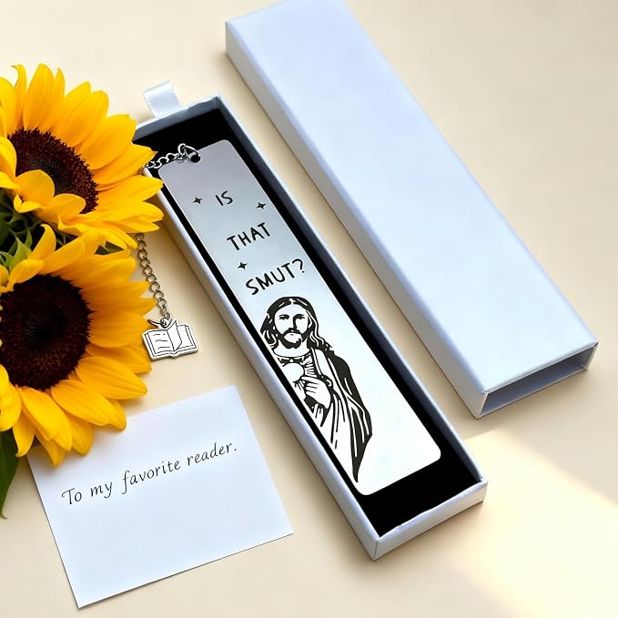 Funny Gifts Bookmark, is that Smut? Novelty Gag Graduation Book Mark for Female Friend Bookish Nerd Booklover Adult Women, Christian Book Marker Gifts for Book Lovers Christmas Gift