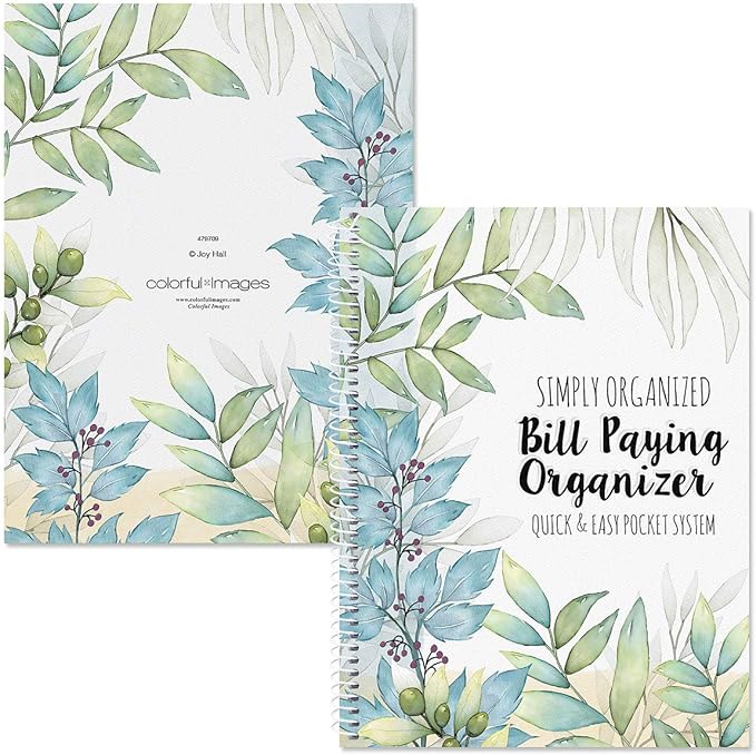 Current The Best Days Bill Paying Organizer Book - 9" x 12” Personal Account Book, Spiral Bound, 14 Storage Pockets, 32 Label Stickers, Monthly Finance & Payment Management Tracker for Home & Office