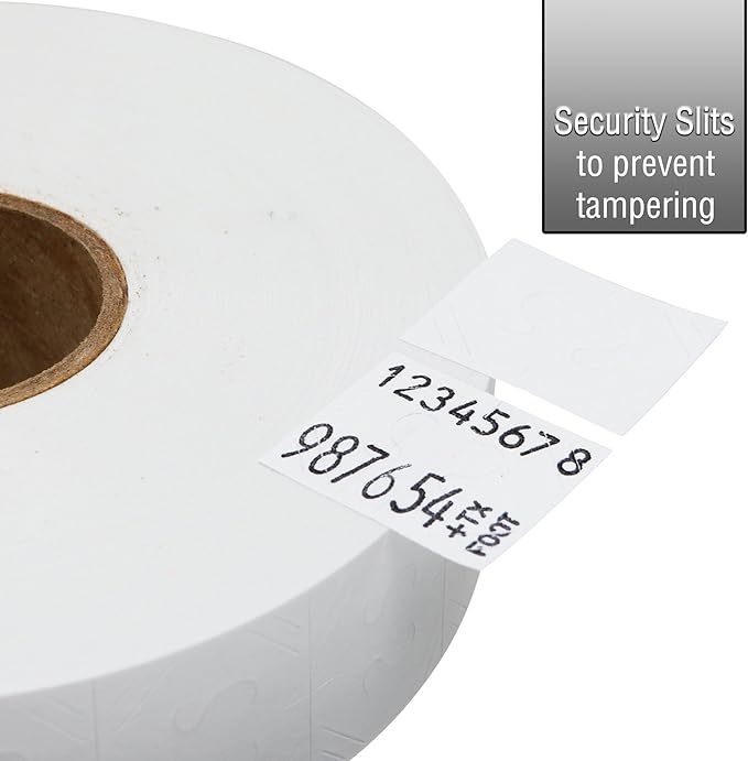 Perco White Pricing Labels for Monarch 1131 Price Gun - 1 Sleeve, 20,000 Blank Marking Labels Bundled w Monarch Ink Roll 1131 1130 & 1136 Price Labelers (Pack of 4) and White Pricing Labels