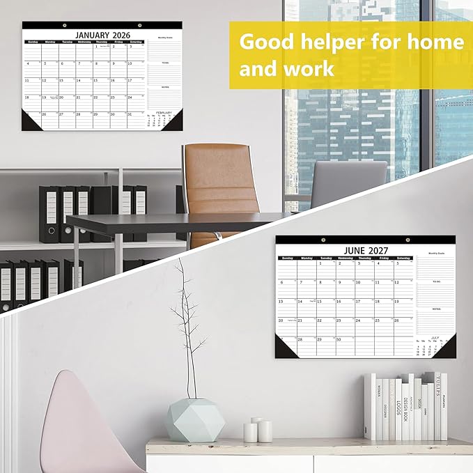 Desk Calendar 2026-2027,Calendar 2026-2027-18 Months-12x17 in,January 2026 to June 2027,Calendar 2026,Calendar 2026-2027 Perfect for Your Home,School or Office.