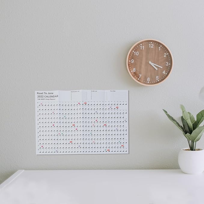 NUOBESTY 2022 Wall Calendar and Desktop Planner English Edition with Hanging Hook, Practical Monthly Organizer for Home and Office Use, Family Holiday Schedule Notepad Random Color