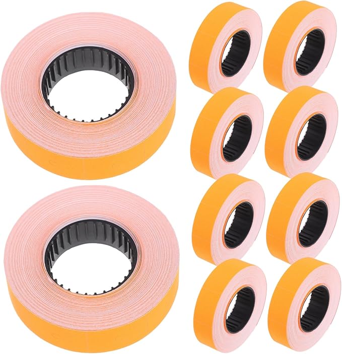 DOITOOL 6600 Price Marker Labeler Paper Roll 10 Rolls Set Double Line Price Labels for Retail Office Use Compatible Pricing Guns Easy to Replace
