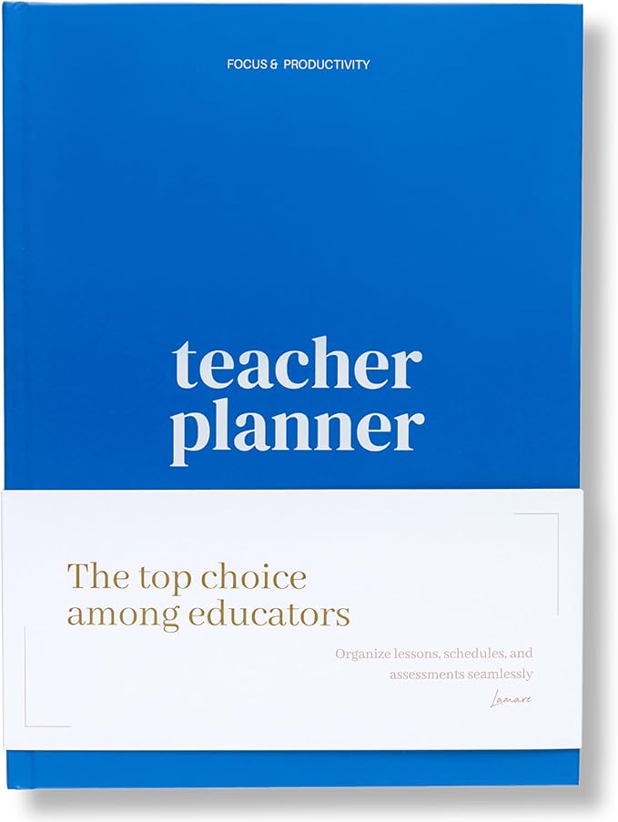 Lamare Teacher Planner 2026-2027 – Hardcover Undated Planner & Lesson Planner Book for Teachers with Class Schedule, Student Info & Weekly Planning - 8x11"