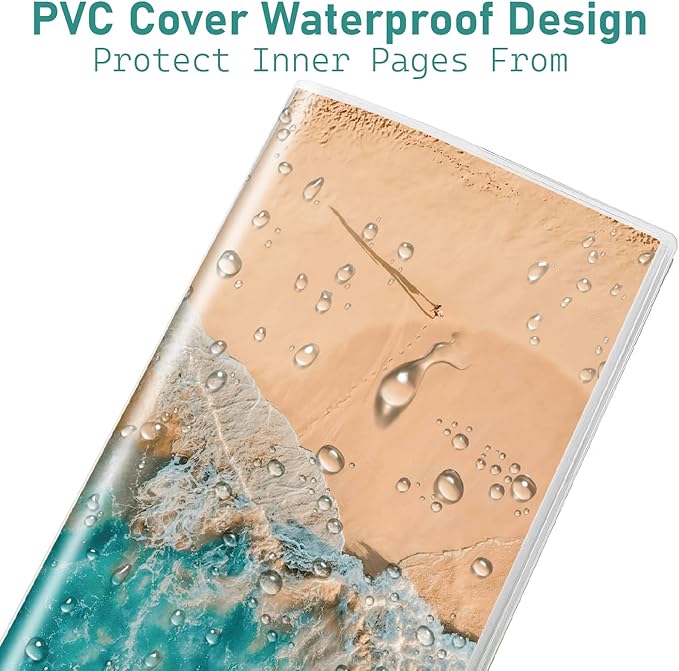 Pocket Calendar 2025-2026, Daily Weekly Monthly Planner Jan 2025 to Dec 2026 (3.7" x 6.7") Page Size, Daily Planner 2025 for Purse - Sea Beach