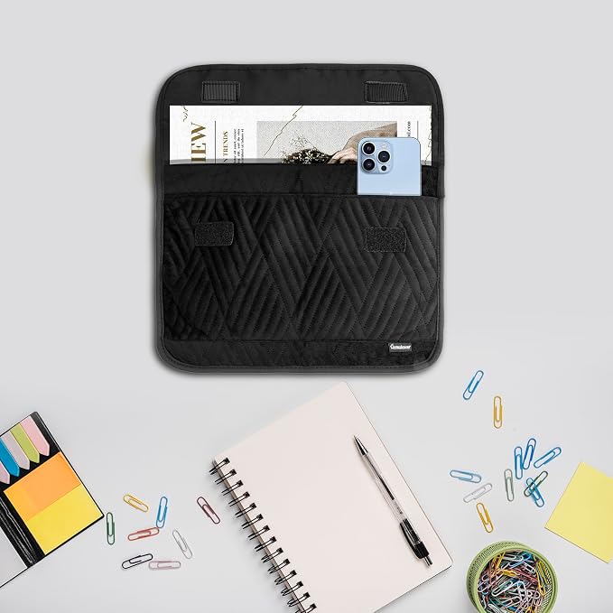 Durable Washable Reusable Soft Book Pouch Protector - For Hardcover Textbooks, Notebooks Up to 9.5'x12', Book Club Gifts