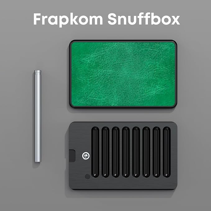 Green Black Organize Box, 8 Compartment Storage Box with Built Alloy Straw，Fashionable lifestyle