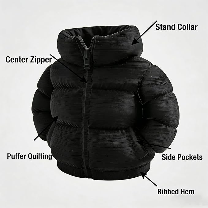 YOKUSHI Down Jacket Pen Holder, 3D Printed Funny Puffer Jacket Pencil Holder, Creative Desk Organizer for Office Supplies, Cute Unique Stationery Holder for Desk, Quirky Gift for Women Men (Black)