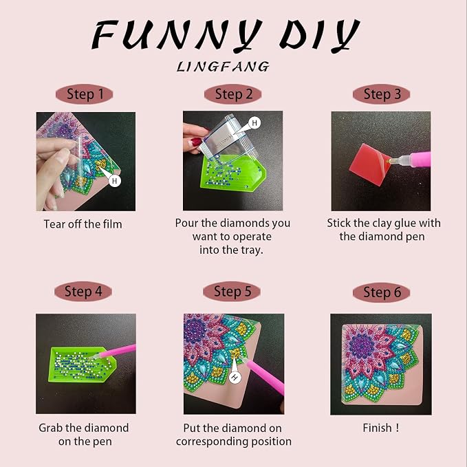 8 Pcs Diamond Painting Bookmark, DIY Corner Book Makers for Adults Book Lovers, Diamond Dot Art Beginners, Small Diamond Art Kits, Paint by Art Crafts Gift for Women Girls (Dog)