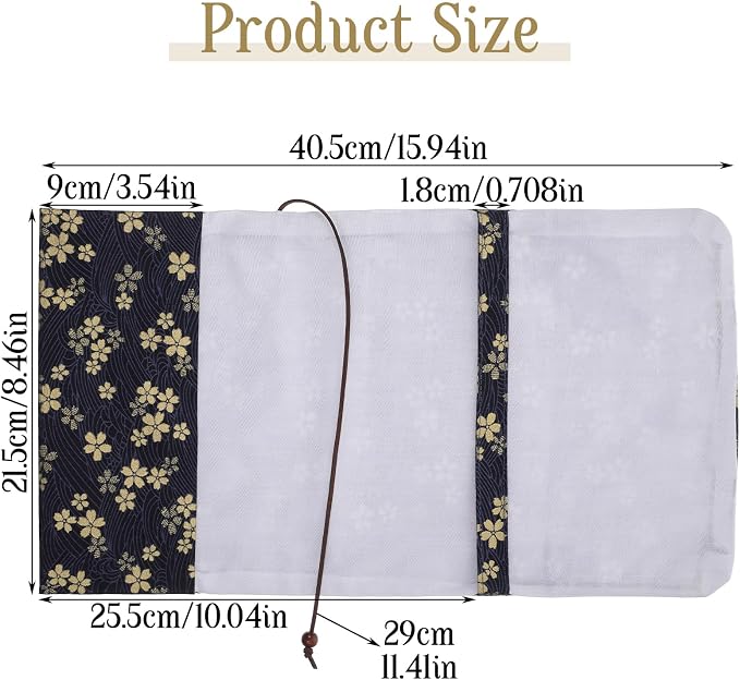Book Covers for Paperbacks,Book Cover Protector Adjustable Fabric Fit A5 Size 5.5x8.2 Inch Paperbacks for Hardcover Softcover Novels Protection