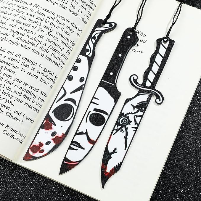 Horror Halloween Acrylic Bookmark for Women Spooky Novel Lovers Reading Accessories Student Study Stationery Halloween Gift for Men Women