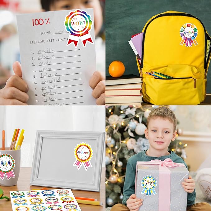 Reward Stickers Badge Designs,2.4×1.8 Inch Reward Labels Use on Classroom,Outdoor Sports Game,Party,Home,Encourage Stickers（ 264pcs,1bag ）