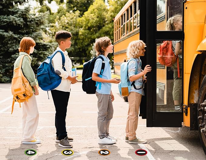 WhatSign Line up Spots for Classroom Floor - 36Pcs Floor Numbers for Classroom Lining up Number Stickers for Back to School Kindergarten Preschool Elementary Supplies