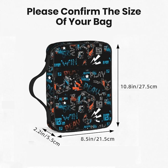 Cool Video Game Funny Bible Cover Case Carrying Book Protector Case Bible Study Supplies Accessories Holder Case Christian Gift for Women Men