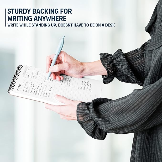 To Do List Notepad: With Multiple Functional Sections - 6.5 x 9.8" 60 Sheets - Spiral Daily Planner Notebook - Task CheckList Organizer Agenda Pad for Work - Note & Todo List Organization Notebooks