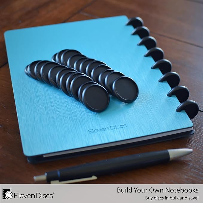 Eleven Discs 1-Inch Translucent Plastic Discbound Expansion Discs for Custom Notebook and Planner - Compatible with Circa, Arc, TUL (Set of 22)