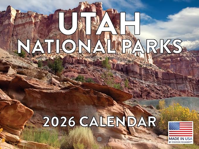 Utah National Parks Calendar 2026 Monthly Wall Calender 12 Month | American Made In The USA