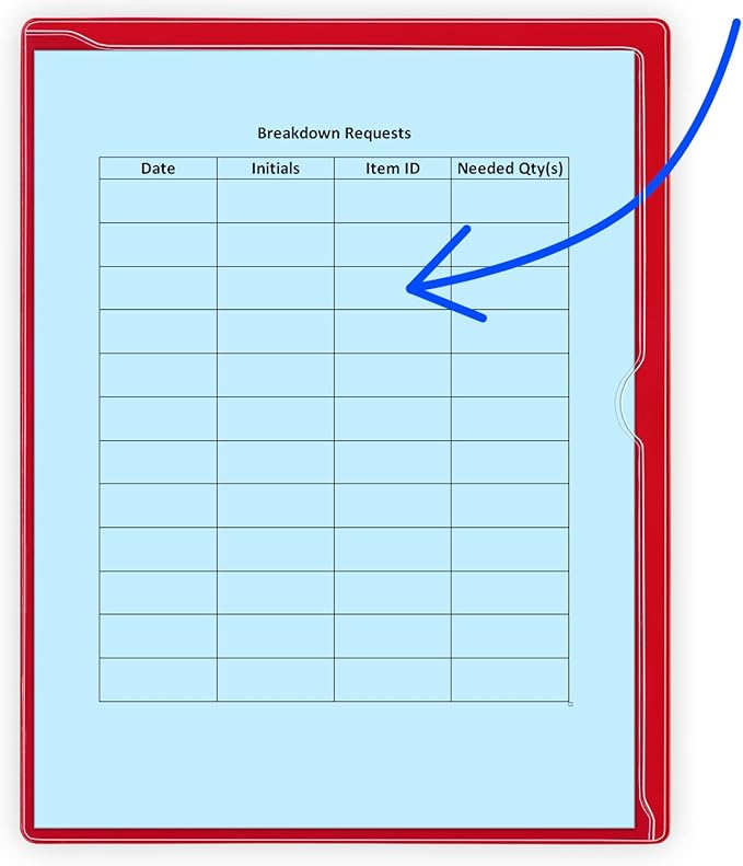 StoreSMART - Paperwork Organizers - 25-Pack - Red Plastic Back, Clear Plastic Front - Heavy Duty - PF8511PQR-25