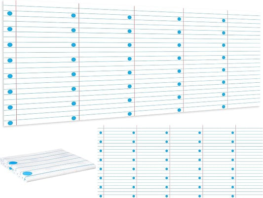 Hahafelt 1 Pack 47 x 108 Inch Fabric Bulletin Board Roll Waterproof Non Woven Classroom Background Decoration Resistant Bulletin Board for Back to School Wall Decor DIY Craft (Notebook)