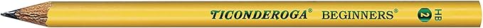 Ticonderoga - PPNE TICONDEROGA Beginner Primary Size Pencils, Wood-Cased #2 HB Soft Without Eraser, Yellow (13080) (Pack of 6, 72 Count Total)