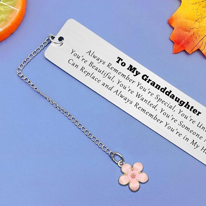 Granddaughter Gifts Bookmark for Book Lovers to My Granddaughter Gifts Granddaughter Gifts from Grandma Inspirational Bookmarks Gifts Encouragement Gifts for Granddaughter Birthday Graduation Gifts