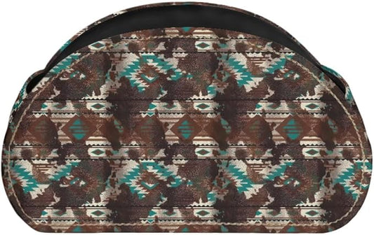 Aztec Cow Spot Print Remote Control Holder with 5 Compartments, Office Desk Organizers Couch/TV Stand/Nightstand Accessory-Desktop Space Saver,Remote Control Caddy