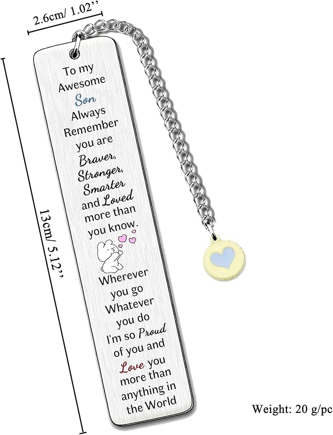 Bookmarks Graduation Gift Inspirational Go to University Encouragement Keepsake Men Birthday Gift Christmas Teens Distance Accompany Back to School Present Appreciate Book Accessory