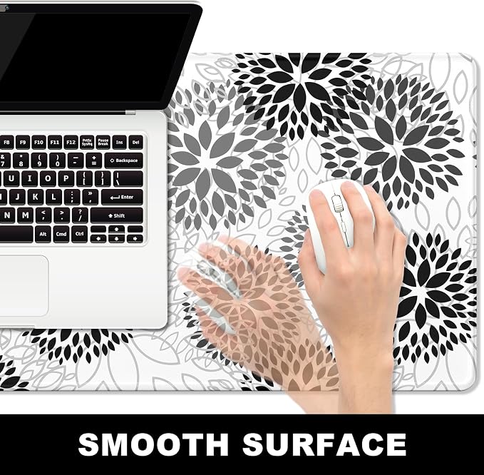 BOSOBO Large Desk Mat, XXL Extended Gaming Mouse Pad & Keyboard Mat, Desktop Full Cover 35.5 x 15.7 Inches, Minimalist Abstract Dandelion