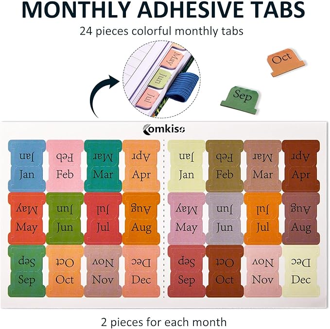 Comkiso Undated Weekly and Monthly Planner with Adhesive Tabs, A5 Dateless Academic Planner for Women & Men Daily Planning, Hardcover Leather All In One Planner for Home School Work Organizer (Bloom)