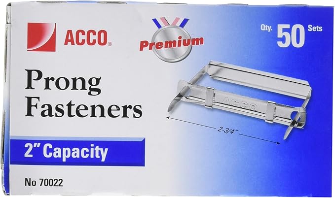ACC70022 - Premium Two-Piece Paper File Fasteners