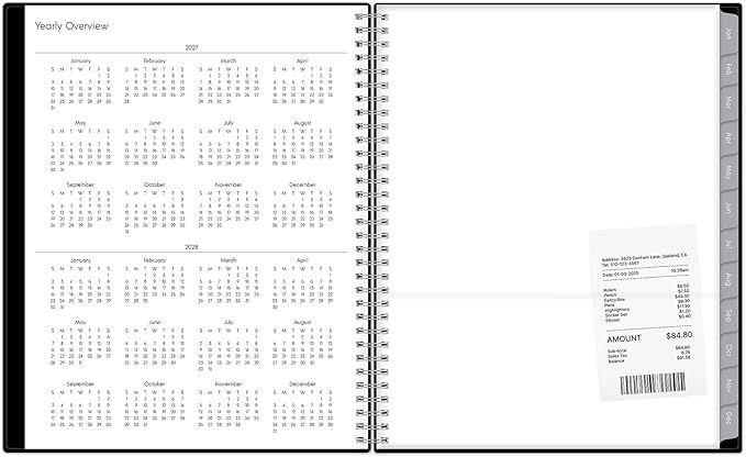 Blue Sky 2027 Weekly and Monthly Planner Calendar, Includes January 2027 - December 2027, 8.5" x 11", Flexible Cover, Wirebound, Laminated Tabs, Storage Pocket, Enterprise