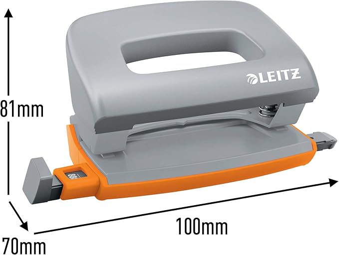 Leitz Mini Stapler & Hole Punch Set, Staple or Punch up to 10 sheets, Includes Staples, Urban Chic Range, Blue/Black, 55996088